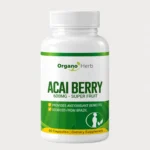 front view bottle render of organo herb acai berry 60 capsules