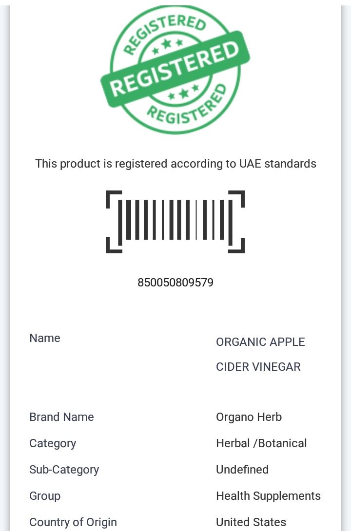 Organic Apple Cider Vinegar-Dubai-UAE