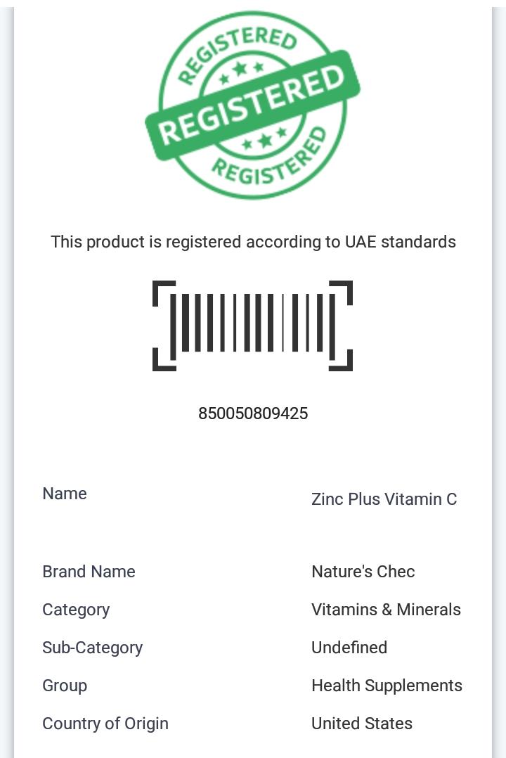 Zinc Plus Vitamin C-Dubai-UAE