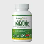 front view bottle render of organic immune 60 tablets