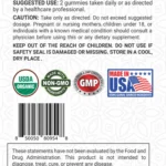 organic probiotic women 60 gummies back label with usage directions and lab tested seal