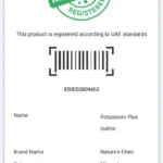 potassium plus iodine 100 tablets uae registration document