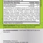 Digestep Detox Complex Supplement Facts and herbal blend