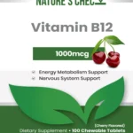 vitamin b12 1000mcg 90 chewable tablets flat label benefits graphic