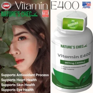 vitamin e400 60 capsules natures chec antioxidant marketing graphic