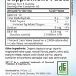 probiotic tummy kids 60 gummies supplement facts panel