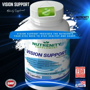 vision support 60 capsules nutrenity eye health marketing graphic