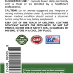 tart cherry 60 vegetable capsules back label with usage directions and lab tested seal