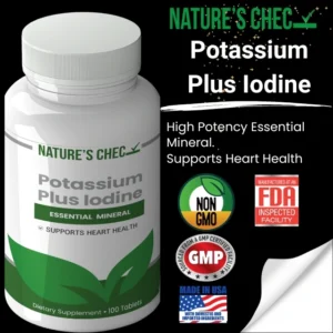 potassium plus iodine 100 tablets mineral balance marketing graphic