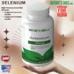 selenium 200mcg 100 vegetable capsules antioxidant marketing graphic
