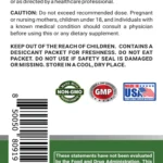 selenium 200mcg 100 vegetable capsules back label with usage directions and lab tested seal