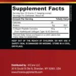 Collagen Peptides Supplement Facts 10g serving