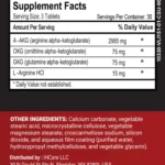 Nitro Pump Supplement Facts with A AKG OKG GKG and arginine