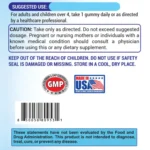 vision support kids 30 gummies back label with kids dosage directions and lab tested seal