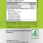 Probiotic Blend Supplement Facts with DE111 and prebiotics