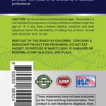 Probiotic Blend label highlighting 750 million CFU per capsule