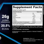Power Whey 26 Advanced Vanilla supplement facts 26g protein