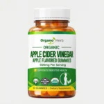 front view bottle render of organic apple cider vinegar 60 gummies
