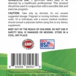 organic apple cider vinegar 60 gummies back label with usage directions and lab tested seal
