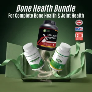 Bone Health Bundle image with MSM, Bone Health and Collagen Peptide bottles