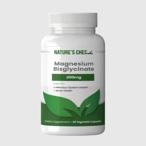 front view bottle render of magnesium bisglycinate 60 vegetable capsules