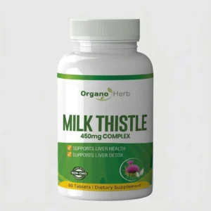 front view bottle render of milk thistle complex 60 tablets