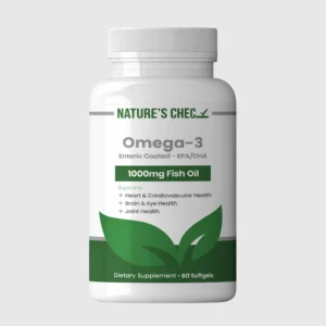 front view bottle render of omega-3 60 soft gels