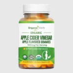 front view bottle render of organic apple cider vinegar 60 gummies
