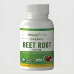 front view bottle render of organic beet root 60 tablets
