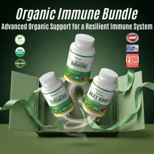 Organic Immune Bundle image with Organic Immune, Organic Turmeric and Organic Beet Root bottles