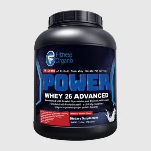 front view tub render of whey power vanilla 372g powder