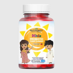 front view bottle render of probiotic tummy kids 60 gummies
