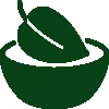 Green vegan products icon