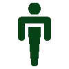 Green men’s health icon