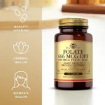 Solgar Folic Acid tablets prenatal and cardiovascular health supplement available online at ihcare.ae in Dubai and nearby areas.